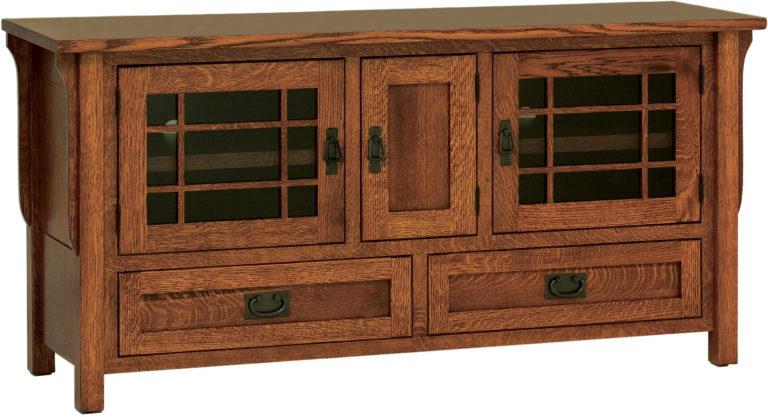Amish Landmark 60 Inch TV Cabinet with Drawers