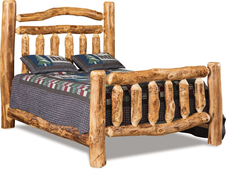 Amish Aspen Queen Dual Rail Bed
