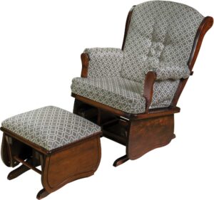 Swan Back Glider and Ottoman