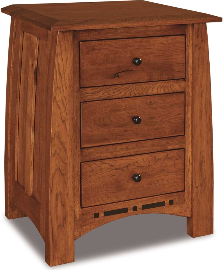 Boulder Creek Style Quick Ship Three Drawer Nightstand