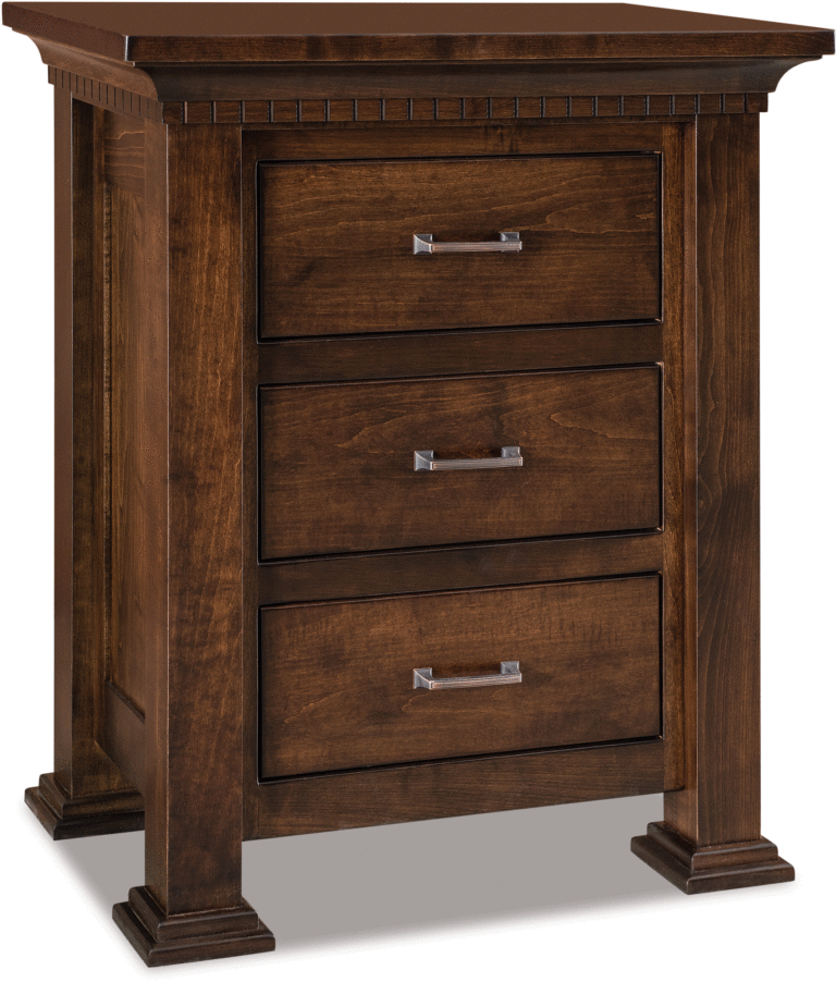 Empire Style Three Drawer Nightstand