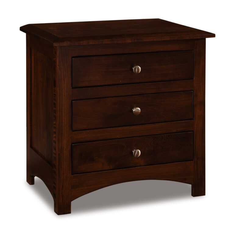 Amish Finland Three Drawer Nightstand