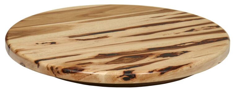 Amish Rustic Hickory Round Lazy Susan