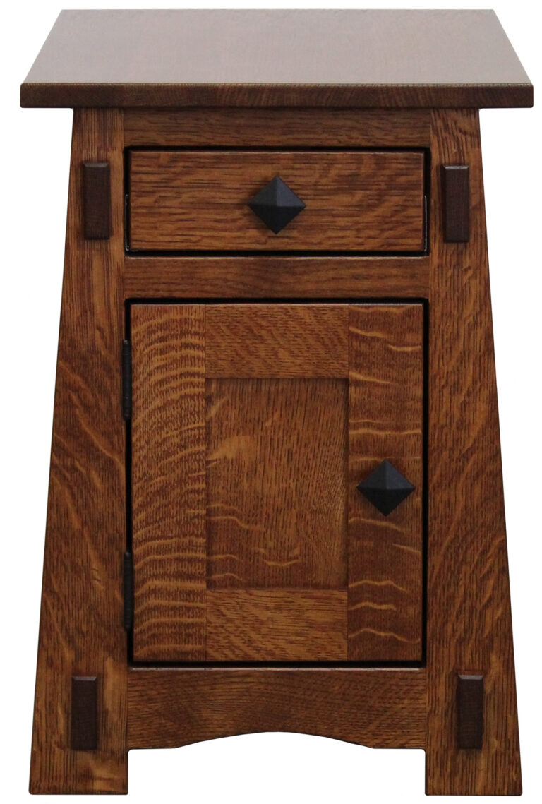 Custom Antique Mission Small Cabinet End Table