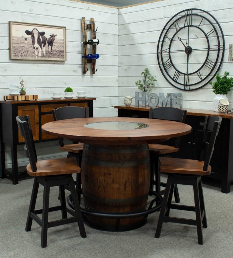 Amish Barrel Table Set