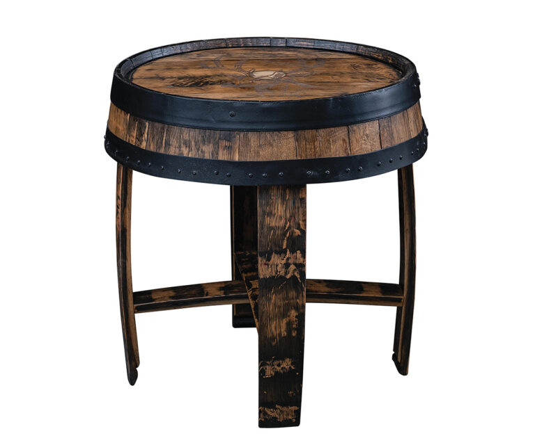 Custom Barrel End Table